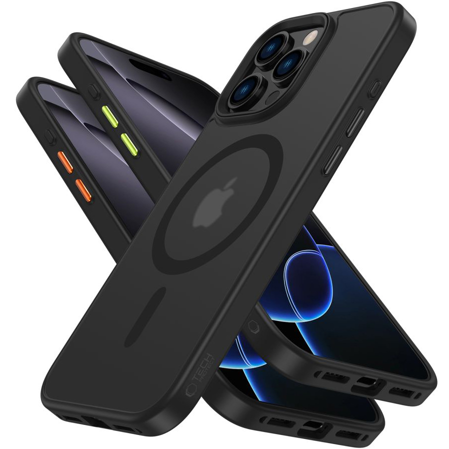 MAGMAT XT 3-SET, Tech-Protect, Etui z MagSafe, pierścień magnetyczny, kompatybilność, wygoda użytkowania do Apple iPhone 16 Pro Max
